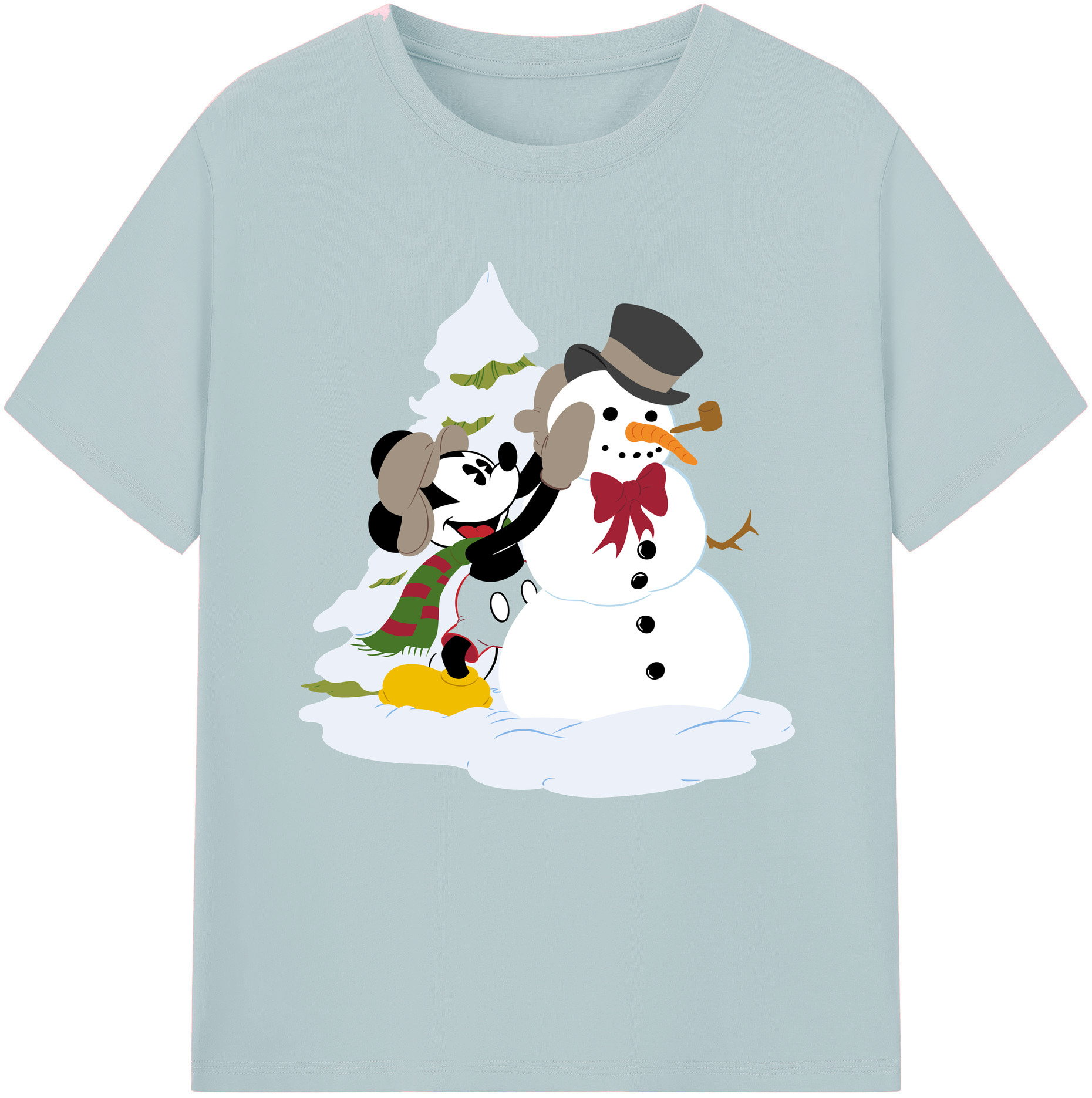 （画像用） ミッキーマウス Mickey Mouse 綿100％半袖Tシャツ（フロントプリント）
